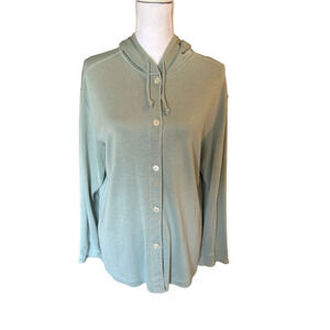 Tommy Bahama Women's Silk Blend Hooded Sweater & Pants Set Size M Green